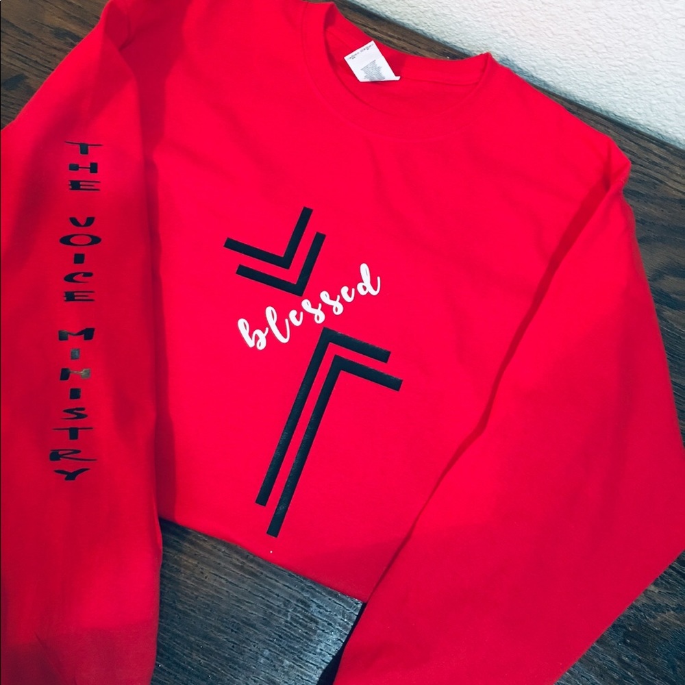 Long sleeve Blessed Red the voice ministry